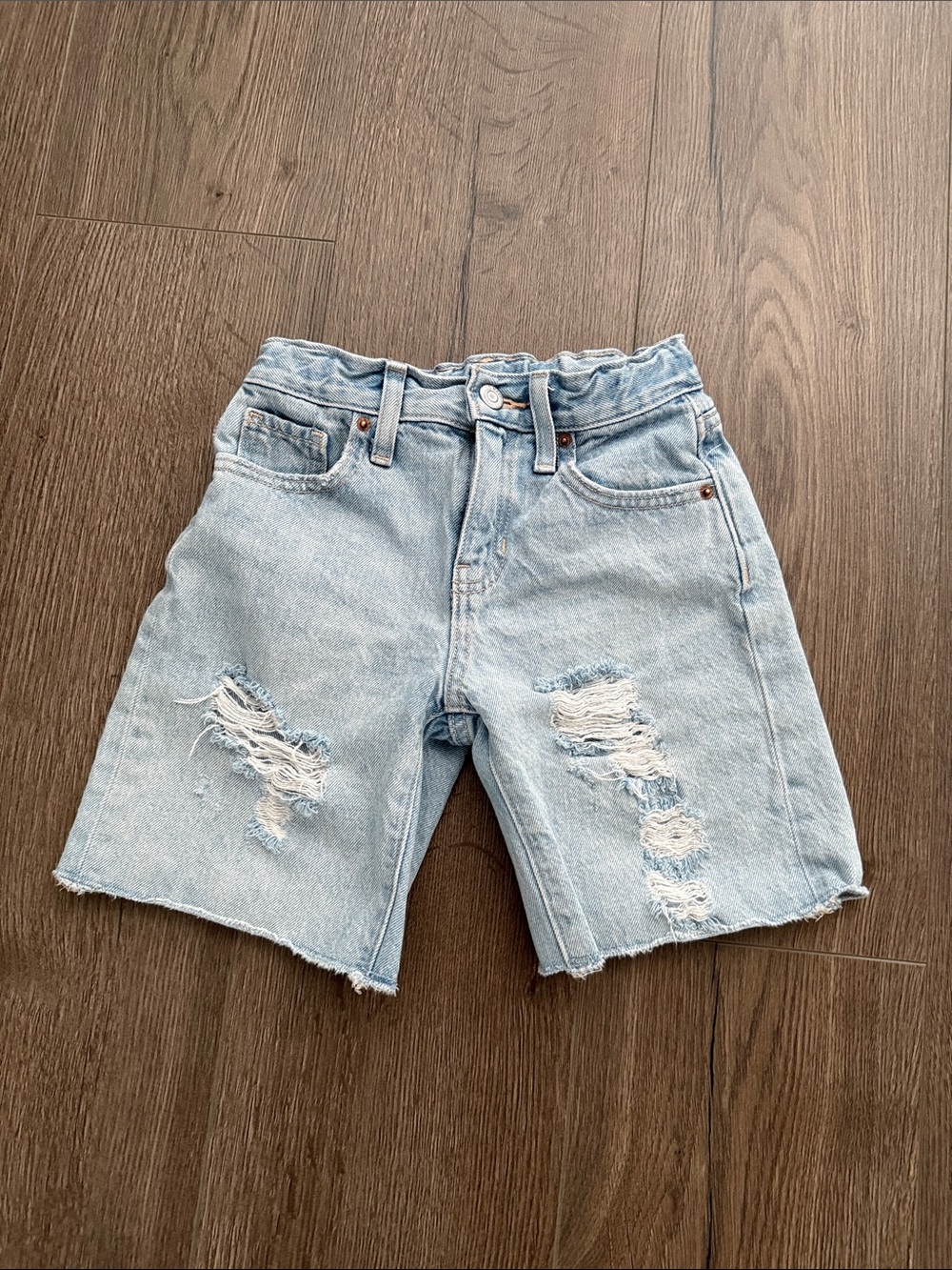 Old Navy Light Blue Distressed Denim Shorts